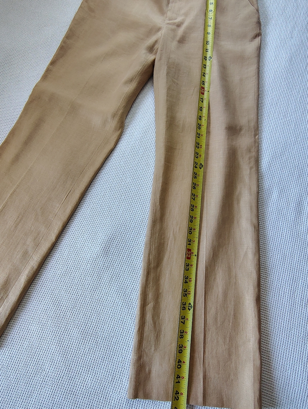 Lauren Ralph Lauren Tan Linen Blend Dress Pants Size 12 - Picture 8 of 13